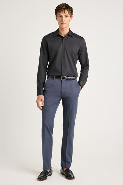 Tech Pique Button Down Shirt - charcoal texture