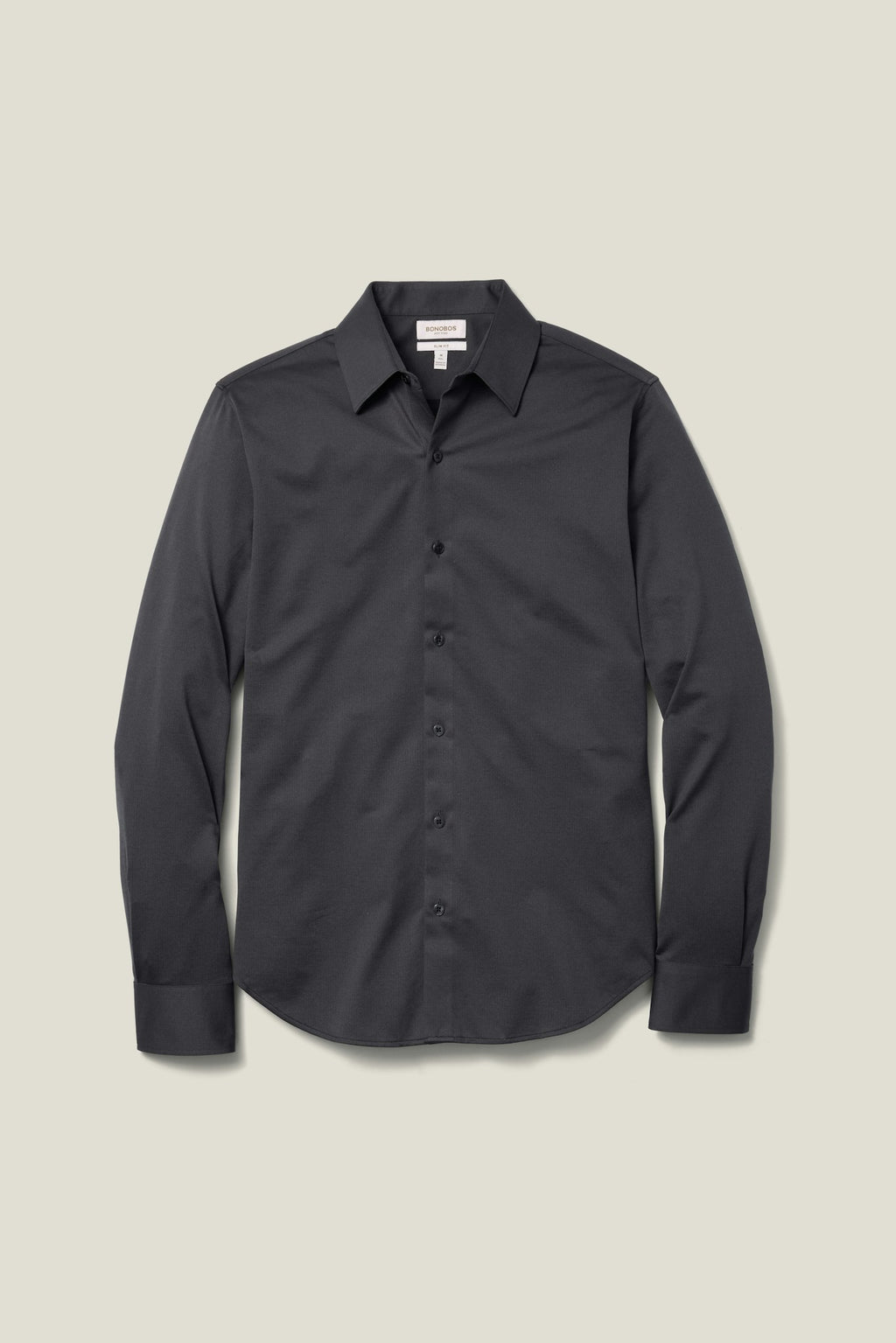 Tech Pique Button Down Shirt - charcoal texture
