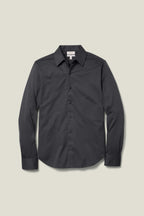 Tech Pique Button Down Shirt - charcoal texture