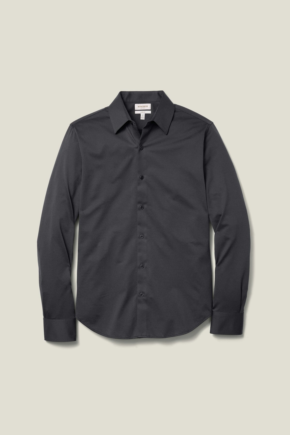 Tech Pique Button Down Shirt - charcoal texture