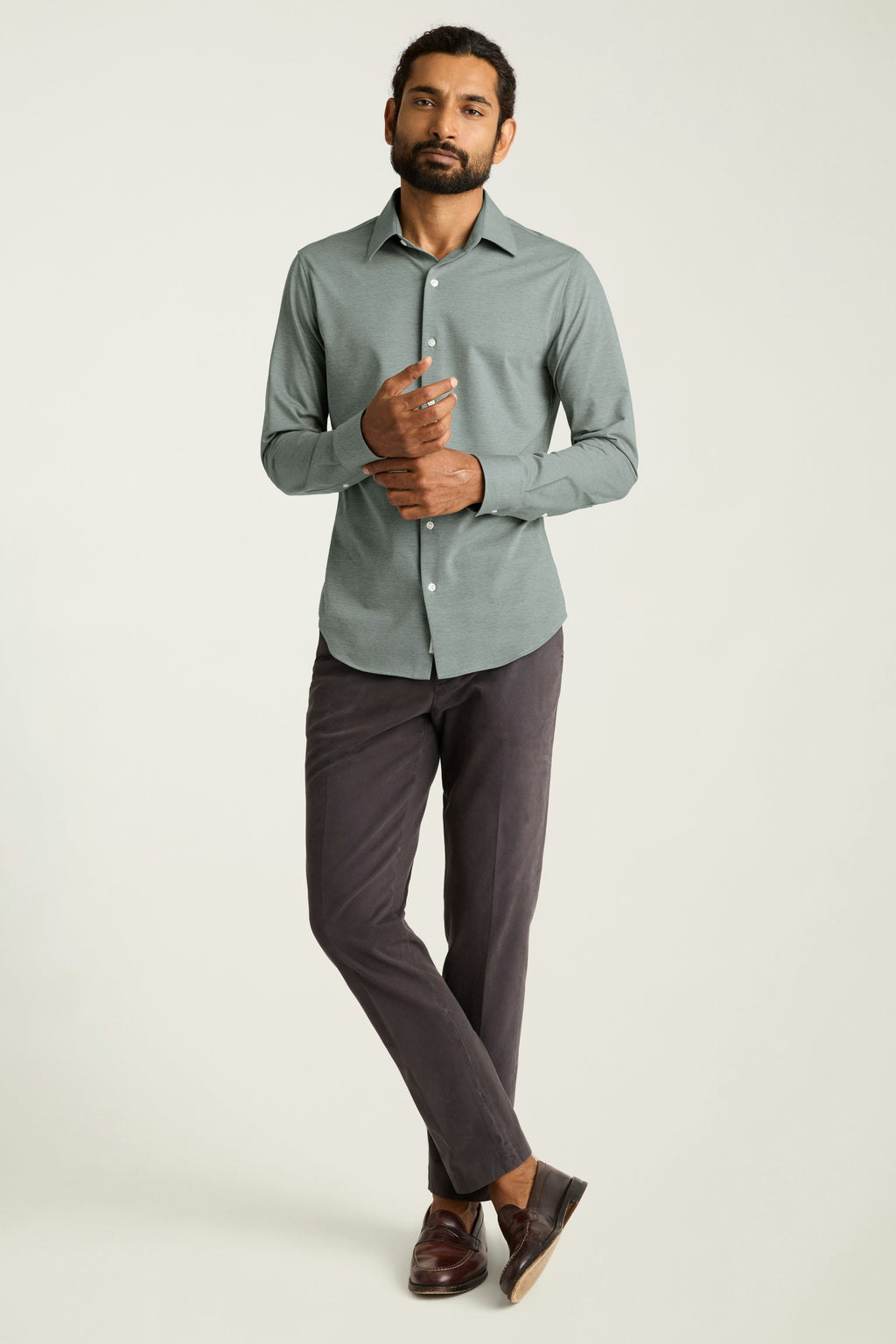 Tech Pique Button Down Shirt