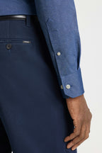 Tech Pique Button Down Shirt - dark blue triangle texture