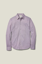 Tech Pique Button Down Shirt - plum texture