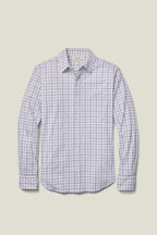 Tech Button Down Shirt - navy chocolate plaid