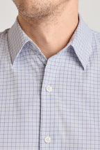 Tech Button Down Shirt - blue howland plaid