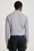 Tech Button Down Shirt - grey micro check