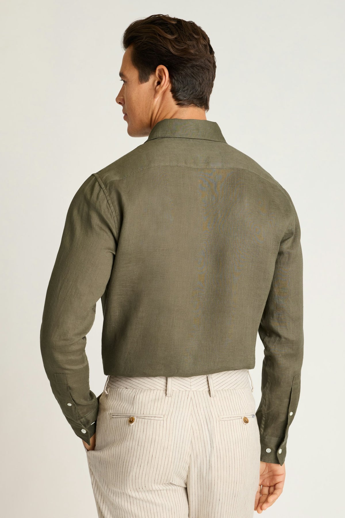 Cooper Two Pocket Shirt - olive linen