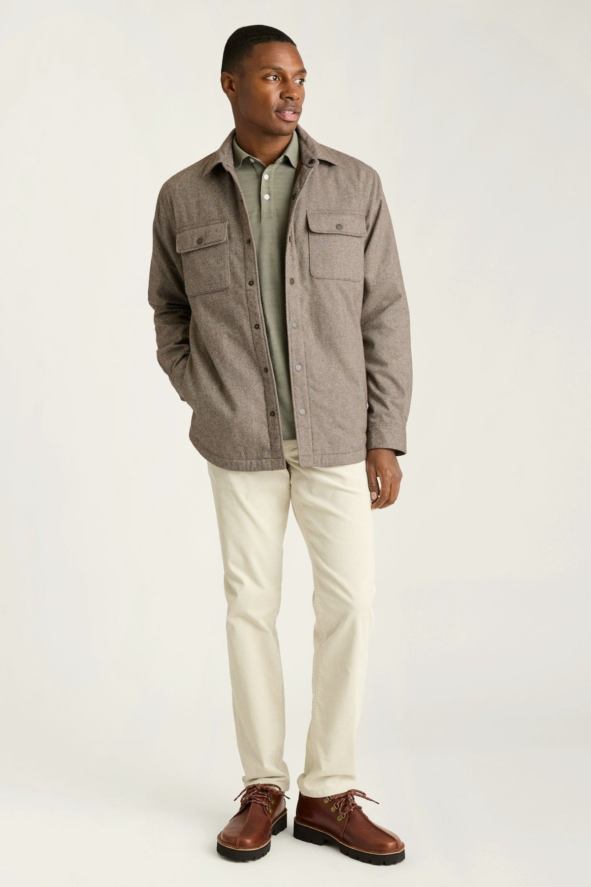 Italian Brushed Twill Shacket