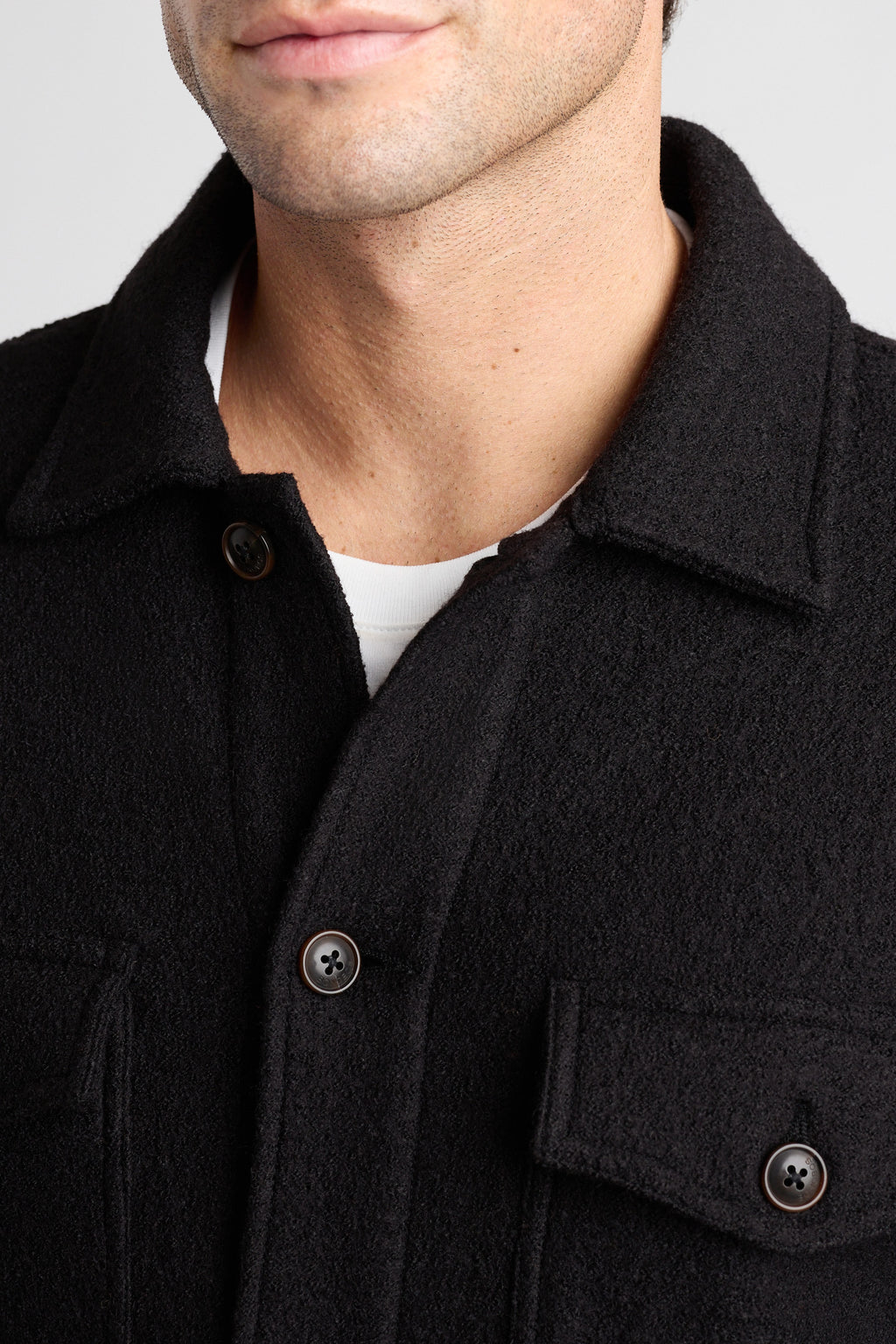 Boiled Wool Overshirt
